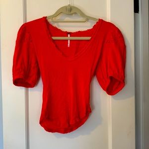 Free people ribbed short sleeve top